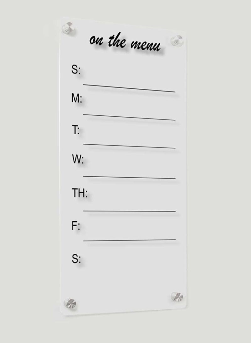 لوحة تقويم حائط قابلة للمسح من الأكريليك مع قلم تحديد وممحاة متعدد الألوان - Image 2