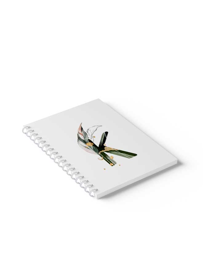 LOWHA Spiral Notebook K Letter White/Black/Green  - Image 5
