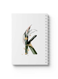 LOWHA Spiral Notebook K Letter White/Black/Green  - Image 1