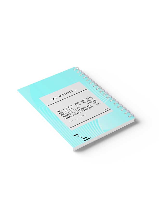 LOWHA Spiral Notebook Abstract Cover Design Blue/Black/ - Image 4