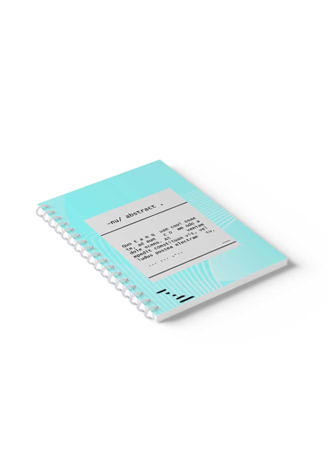 LOWHA Spiral Notebook Abstract Cover Design Blue/Black/ - Image 5