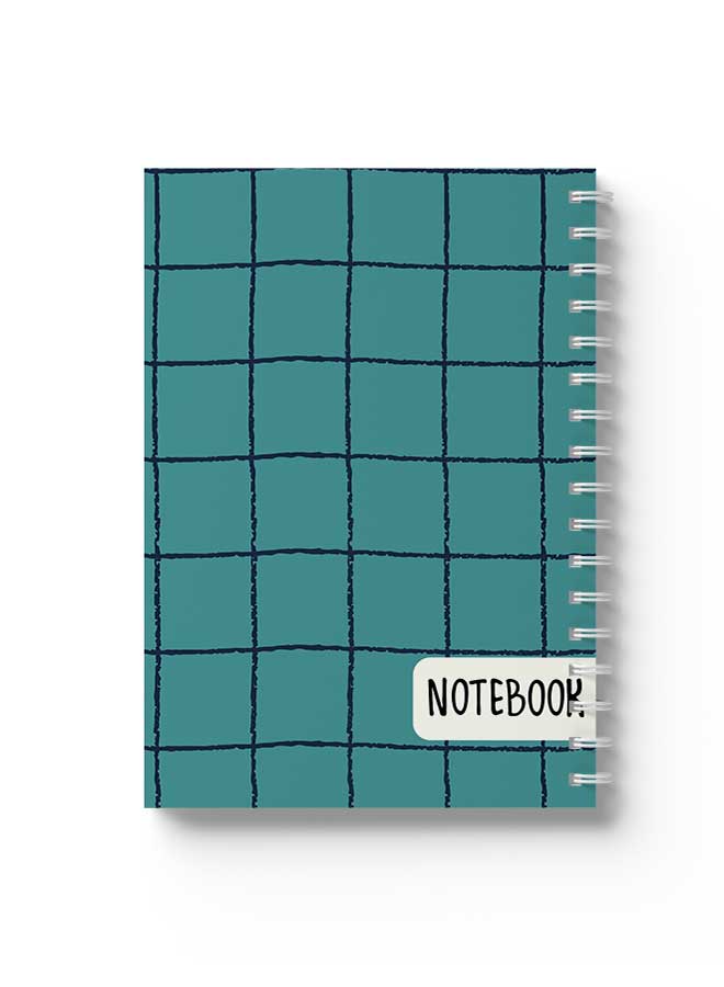 LOWHA - Spiral Notebook Nb Grid Line Seamless Pattern Blue/White - Image 1