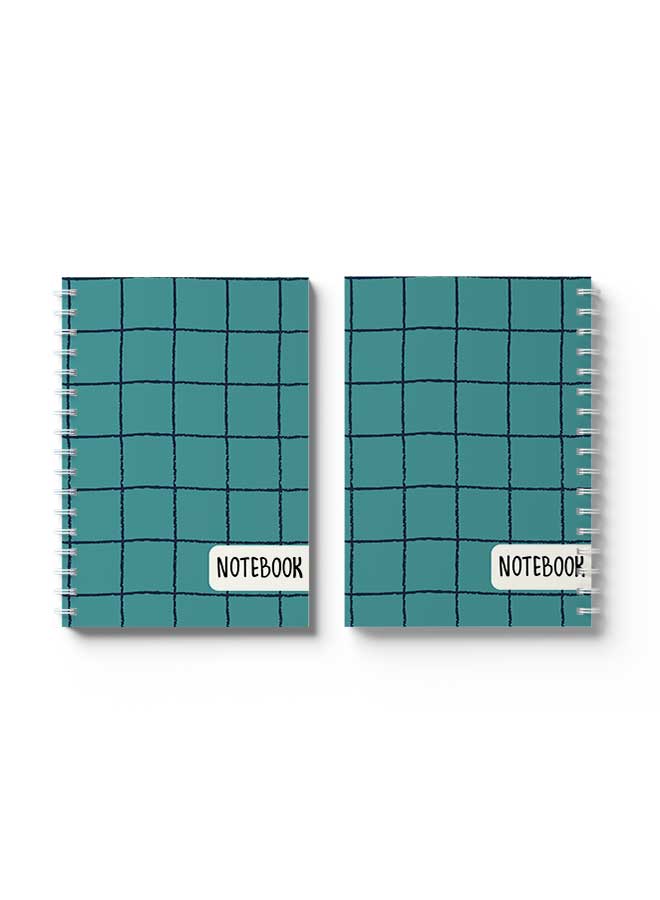 LOWHA - Spiral Notebook Nb Grid Line Seamless Pattern Blue/White - Image 1
