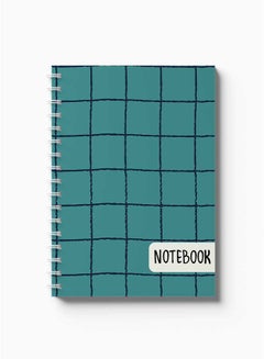 LOWHA Spiral Notebook Nb Grid Line Seamless Pattern Blue/White  - Image 2