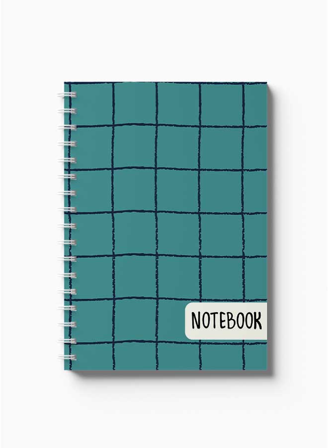 LOWHA - Spiral Notebook Nb Grid Line Seamless Pattern Blue/White - Image 1
