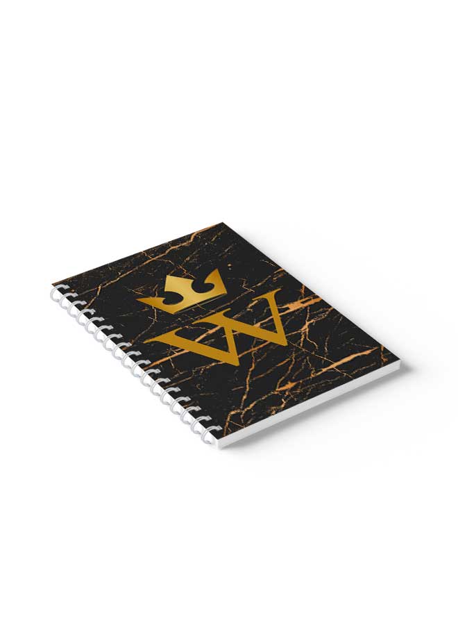 LOWHA Spiral Notebook Letter W Black/Gold - Image 5