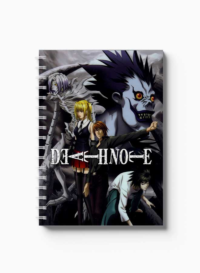 LOWHA - Spiral 60 Sheets Notebook Death Note Cover Design Multicolour - Image 1