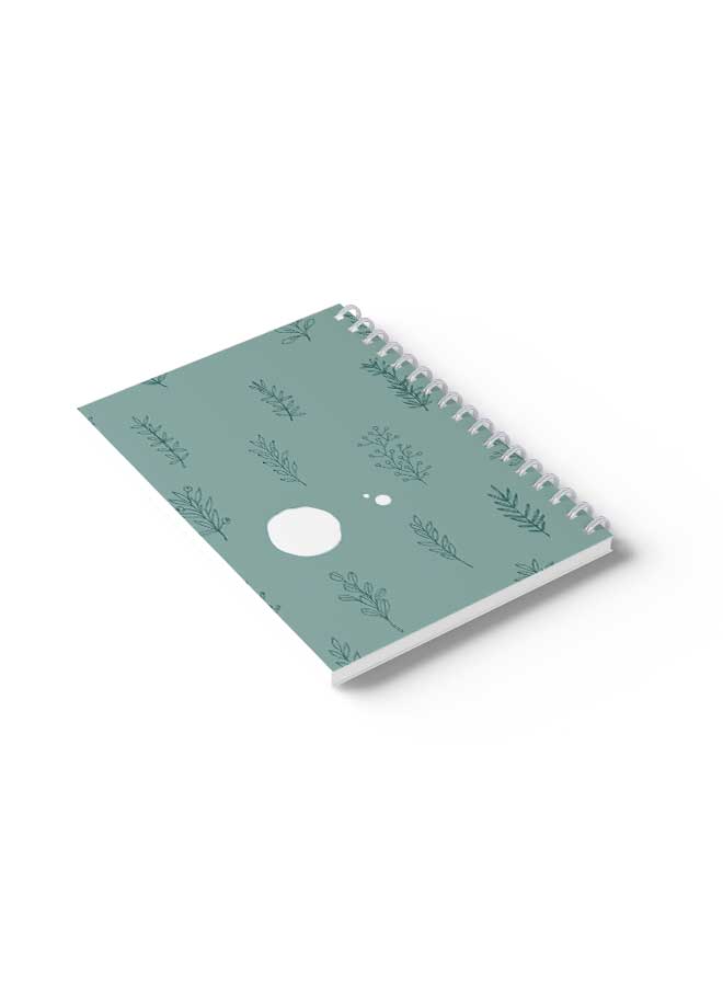 LOWHA Spiral Notebook Floral Design Pattern Blue/White - Image 4