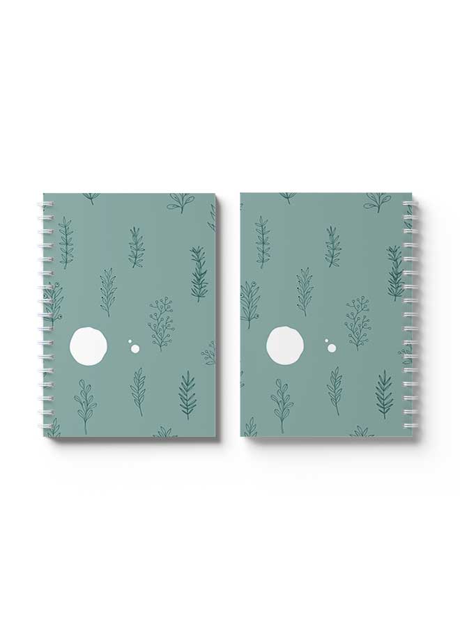 LOWHA Spiral Notebook Floral Design Pattern Blue/White - Image 3