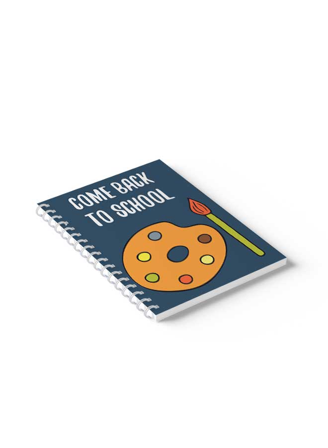 لوحة دفتر ملاحظات حلزوني يعود إلى المدرسة باللون الأزرق/الأصفر/الأبيض - Image 5