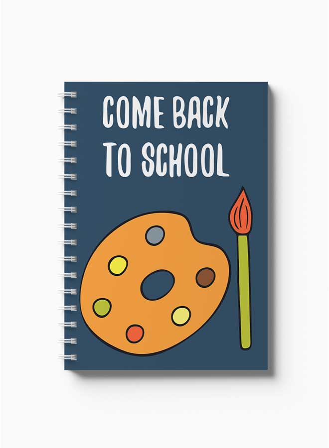 لوحة دفتر ملاحظات حلزوني يعود إلى المدرسة باللون الأزرق/الأصفر/الأبيض - Image 2