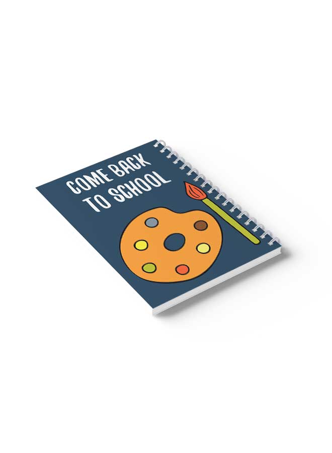 لوحة دفتر ملاحظات حلزوني يعود إلى المدرسة باللون الأزرق/الأصفر/الأبيض - Image 4