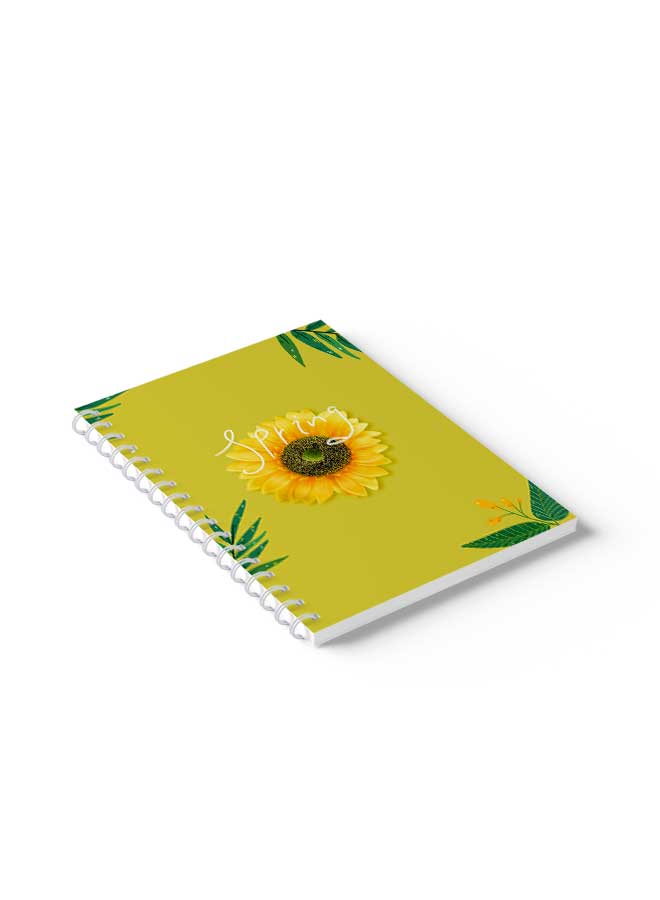 لوحة دفتر ملاحظات حلزوني غلاف كتاب عباد الشمس الربيعي - Image 5