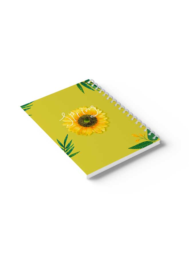 لوحة دفتر ملاحظات حلزوني غلاف كتاب عباد الشمس الربيعي - Image 4