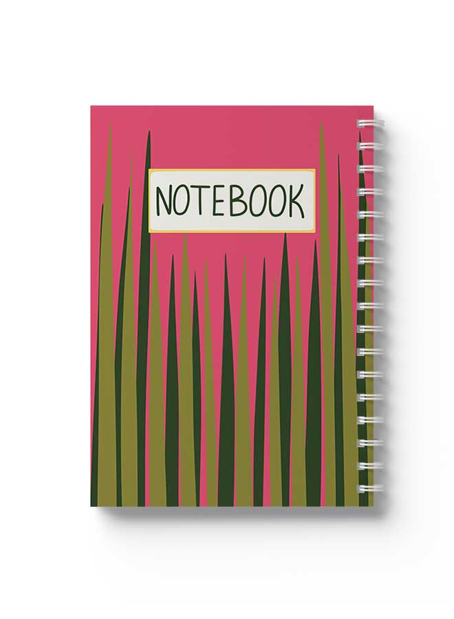 LOWHA Spiral Notebook Nb Grass Art Green/Pink - Image 1