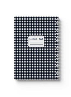 LOWHA Spiral Notebook Gingham Checks Pattern White/Black  - Image 1