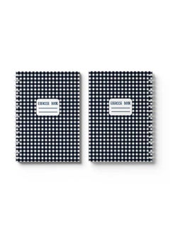 LOWHA Spiral Notebook Gingham Checks Pattern White/Black  - Image 3