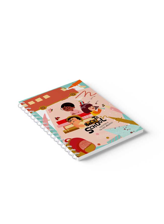 LOWHA Spiral Notebook Back To School Kids Drawing1 Red/Blue/Yellow/Black/Pink  - Image 5