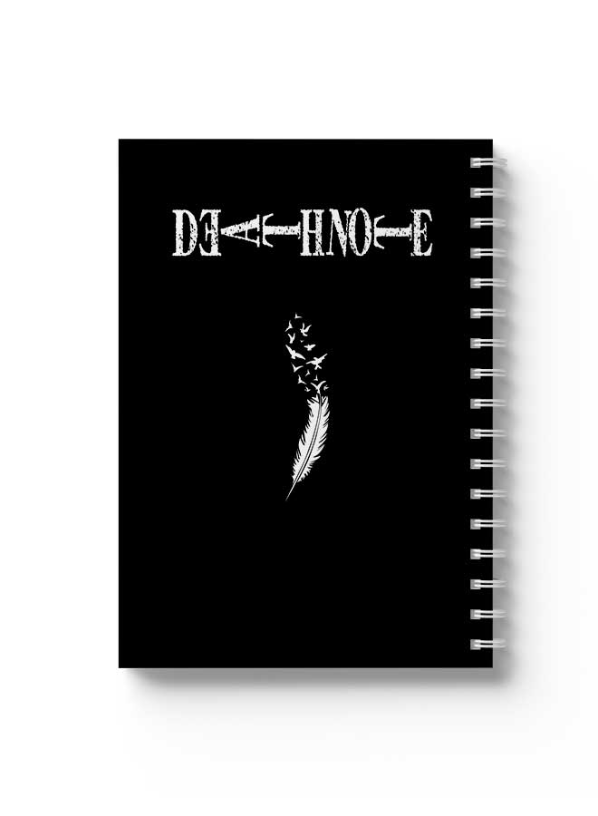 لوحة دفتر ملاحظات حلزوني مكون من 60 ورقة بتصميم غلاف الطيور باللون الأسود/الأبيض - Image 4