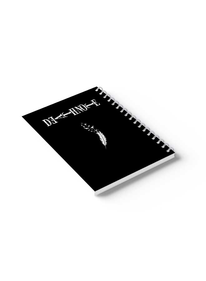 لوحة دفتر ملاحظات حلزوني مكون من 60 ورقة بتصميم غلاف الطيور باللون الأسود/الأبيض - Image 3