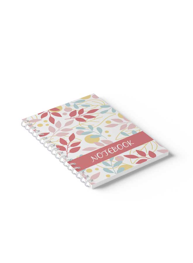 لوحة Spiral Notebook Nd Abstarct & Floral Design Blue/Red/White - Image 5