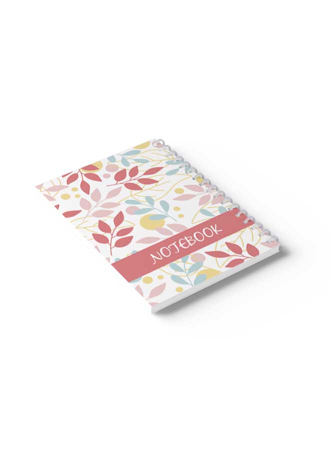 لوحة Spiral Notebook Nd Abstarct & Floral Design Blue/Red/White - Image 4