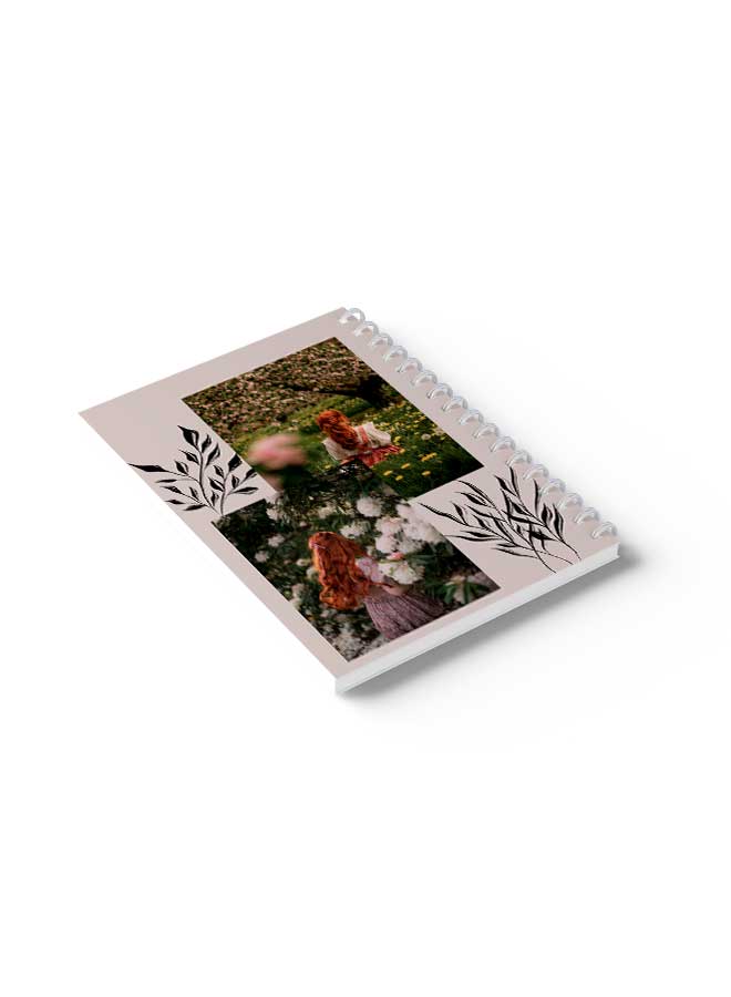 لوحة Spiral Notebook Girl In Grove Pink/Green/White/Yellow - Image 4