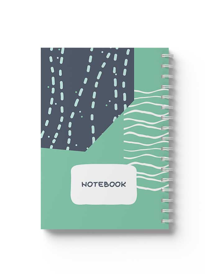 لوحة Spiral Notebook Nb Ocean Abstract Green/Black/White - Image 1