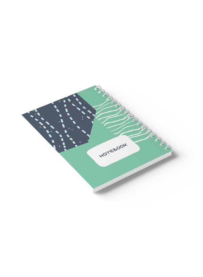 لوحة Spiral Notebook Nb Ocean Abstract Green/Black/White - Image 4
