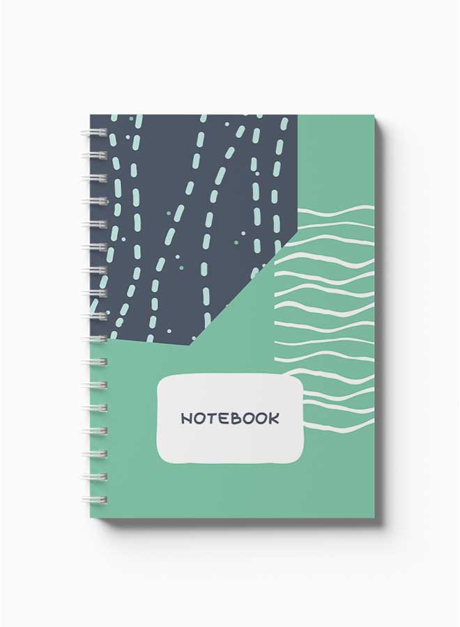 لوحة Spiral Notebook Nb Ocean Abstract Green/Black/White - Image 2