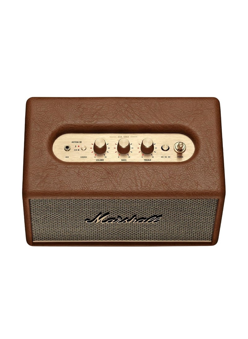 مارشال - مكبر صوت لاسلكي Acton III 60W Premium Home مزود بتقنية Bluetooth 5.2 ومدخلات متعددة - Image 1