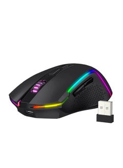 M693 Wireless Gaming Mouse, 8000 DPI Wired/Wireless Gamer Mouse with 3 Mode Connection, Bluetooth & 2.4G Wireless, 7 Macro Buttons, Long Lasting Battery Capacity and RGB for PC/Mac/Laptop - pnsku/N70007386V/45/_/1695801731/63025b0b-34b3-4c3e-a159-e3aac5fd8f6e