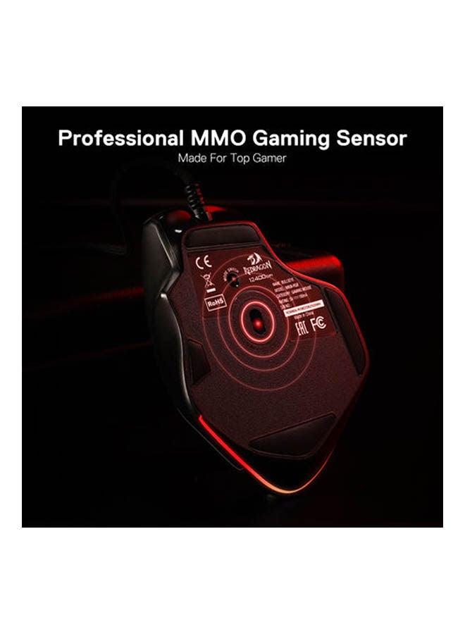 REDRAGON M806 Bullseye Gaming Mouse, 7 Programmable Buttons Wired RGB Gamer Mouse w/Ergonomic Natural Grip Build, Software Supports DIY Keybinds & Backlit  - Image 2