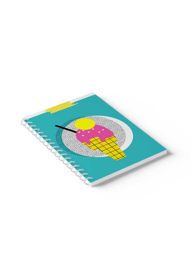 LOWHA Spiral Notebook Ice Cream Sprinkles Design Blue/Yellow/Pink/White/Black - Image 5