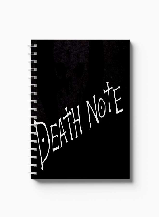 LOWHA - Spiral 60 Sheets Notebook Death Note Cover Design Black/White - Image 1