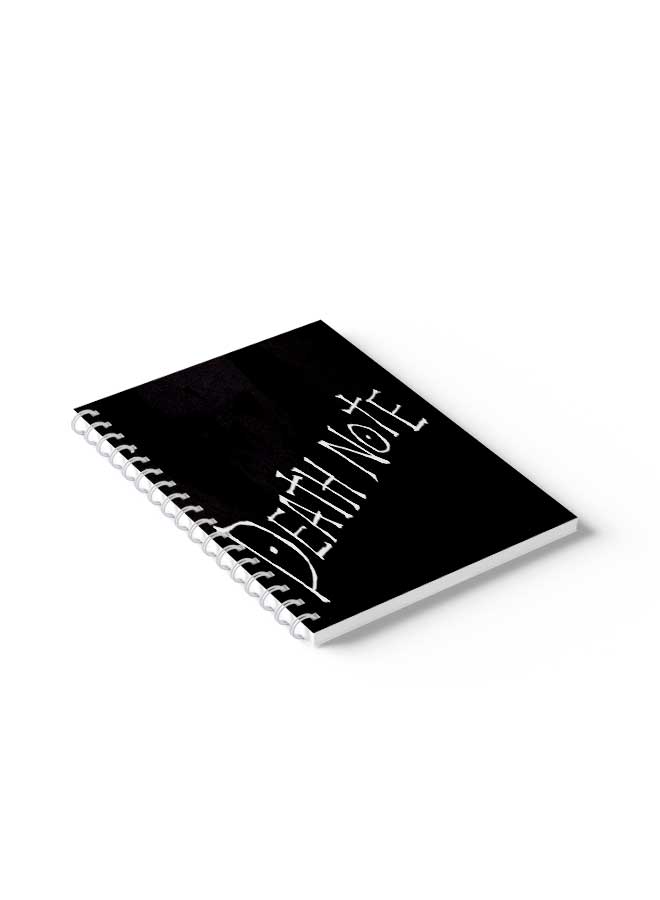 LOWHA - Spiral 60 Sheets Notebook Death Note Cover Design Black/White - Image 1
