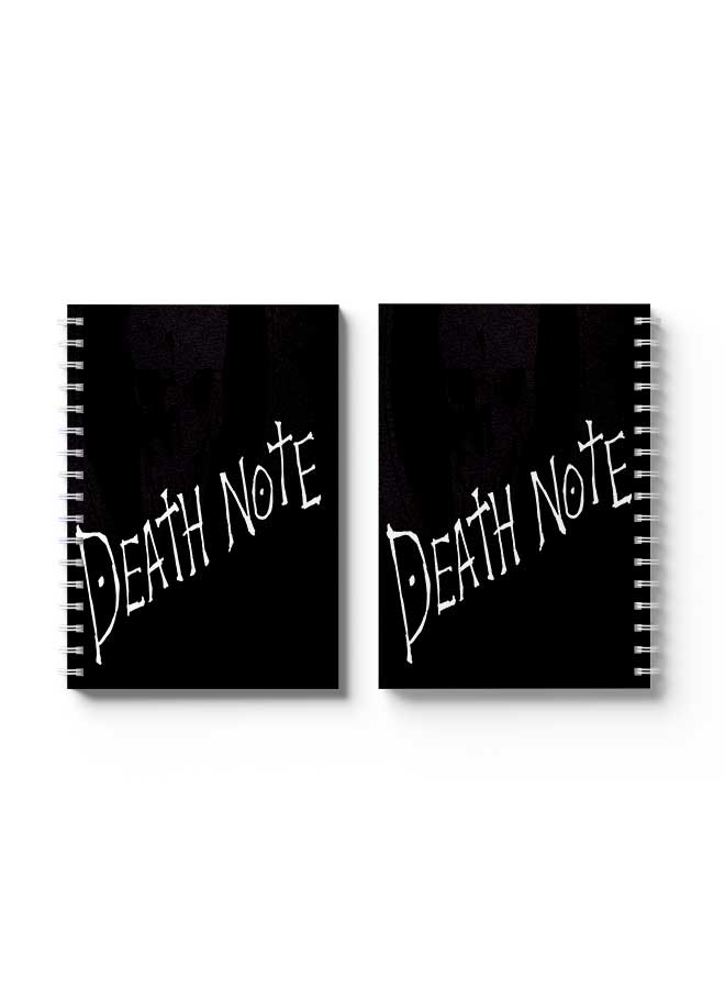 LOWHA - Spiral 60 Sheets Notebook Death Note Cover Design Black/White - Image 1