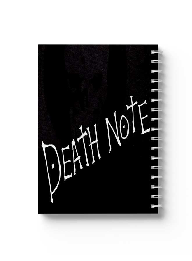LOWHA - Spiral 60 Sheets Notebook Death Note Cover Design Black/White - Image 1