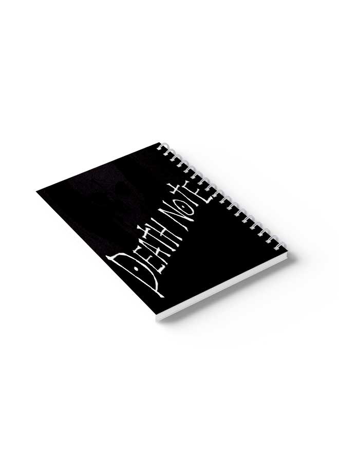LOWHA - Spiral 60 Sheets Notebook Death Note Cover Design Black/White - Image 1