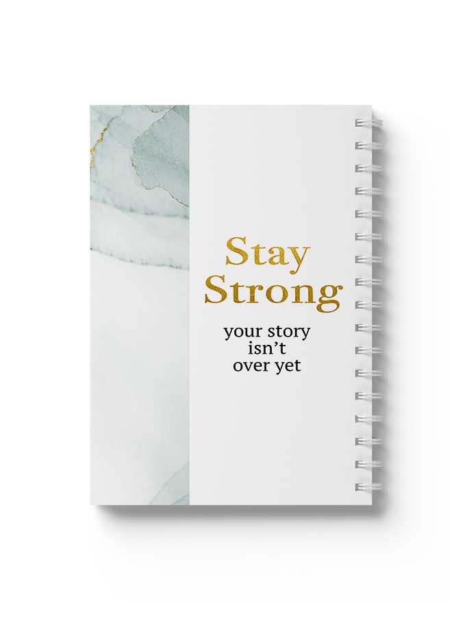 LOWHA Spiral Notebook Stay Strong White/Gold/Black  - Image 1