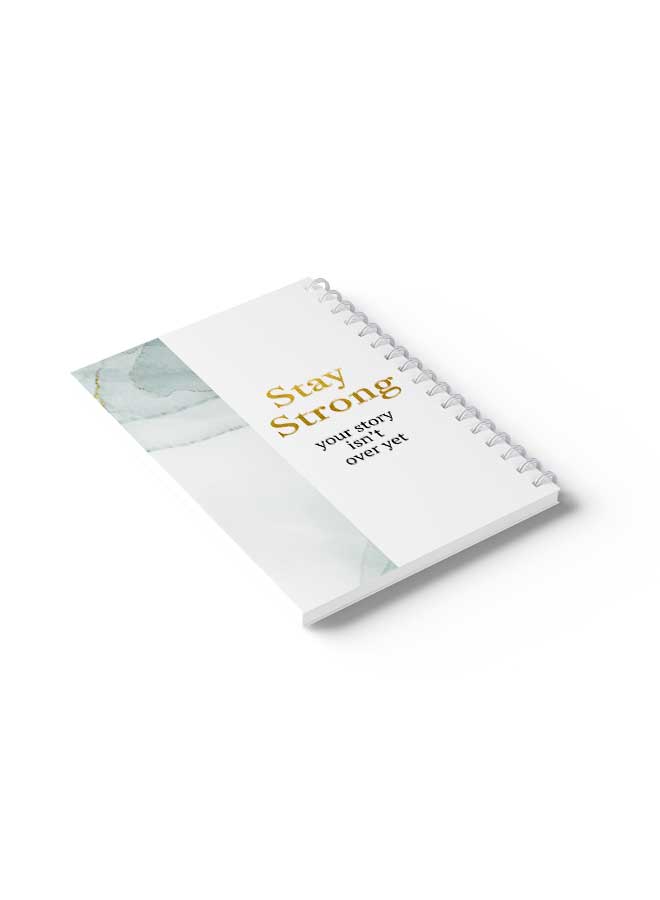 LOWHA Spiral Notebook Stay Strong White/Gold/Black  - Image 4