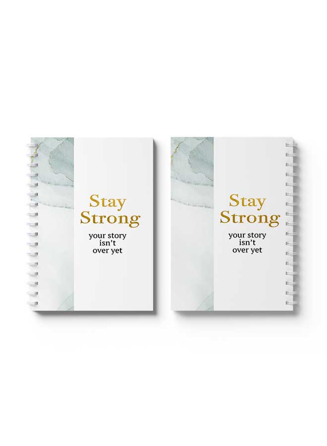 LOWHA Spiral Notebook Stay Strong White/Gold/Black  - Image 3