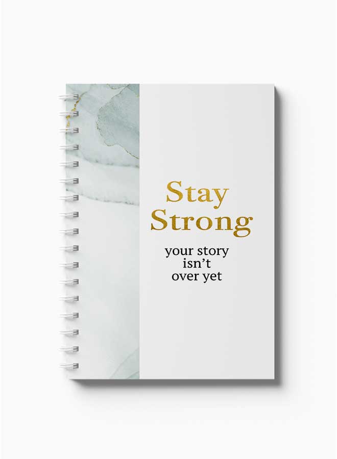 LOWHA Spiral Notebook Stay Strong White/Gold/Black  - Image 2