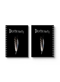 LOWHA Spiral 60 Sheets Notebook Death Note Feather Pen Cover Design Black/White  - Image 5