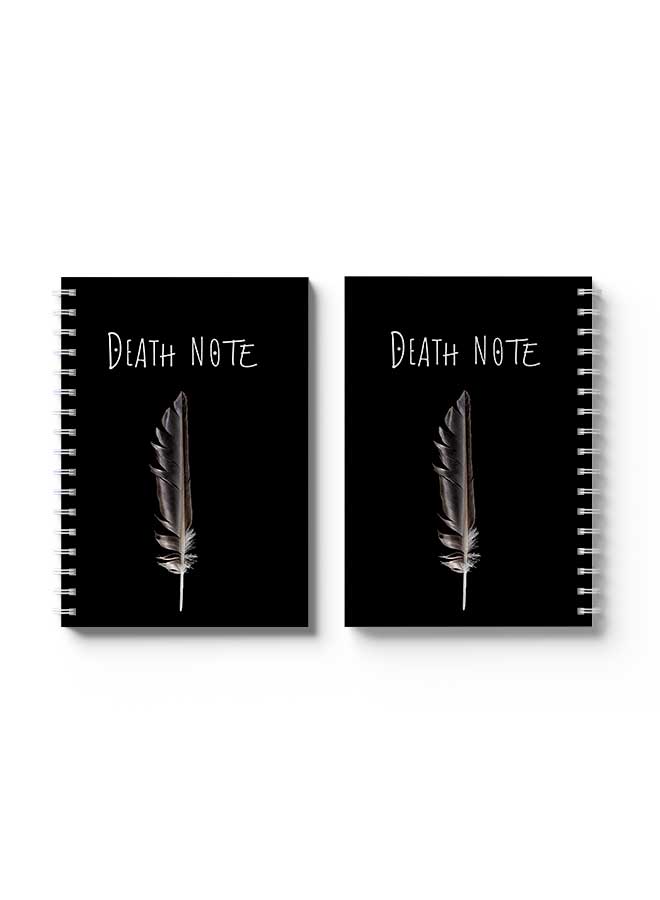 LOWHA Spiral 60 Sheets Notebook Death Note Cover Design Black/White  - Image 5