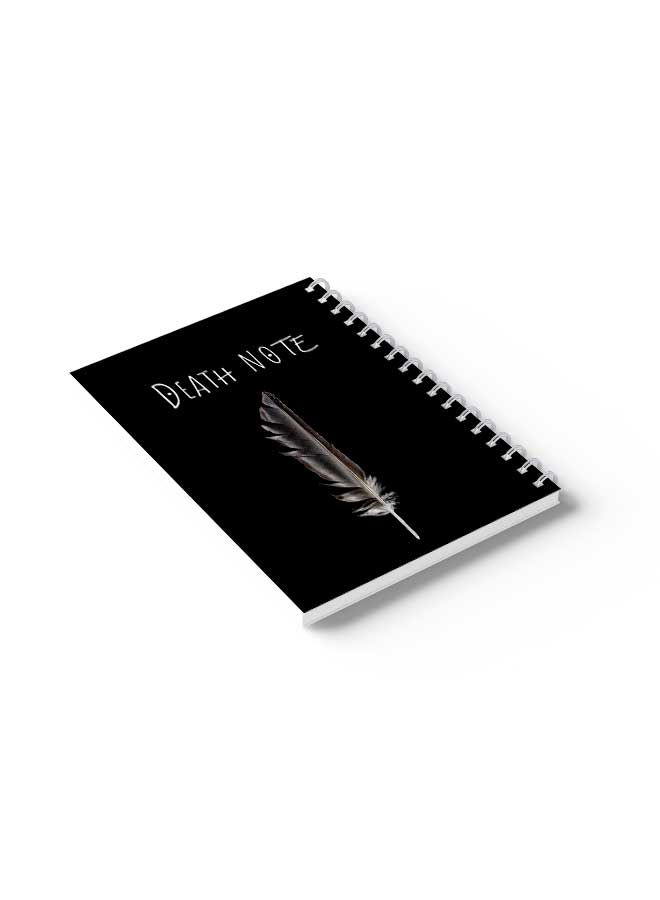 LOWHA Spiral 60 Sheets Notebook Death Note Cover Design Black/White  - Image 3