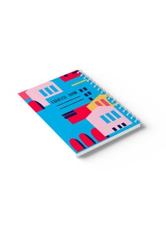 LOWHA Spiral Notebook Exercise Book Seamless Pattern Blue/Red/Balck/Pink  - Image 4
