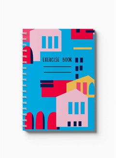 LOWHA Spiral Notebook Exercise Book Seamless Pattern Blue/Red/Balck/Pink  - Image 2