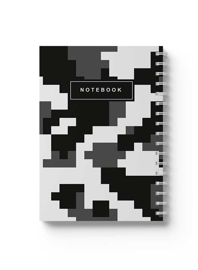 LOWHA Spiral Notebook Military Camouflage Cover1 Grey/Black/White - Image 1