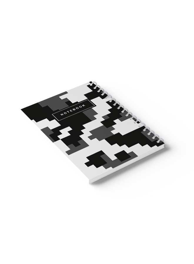 LOWHA Spiral Notebook Military Camouflage Cover1 Grey/Black/White - Image 4